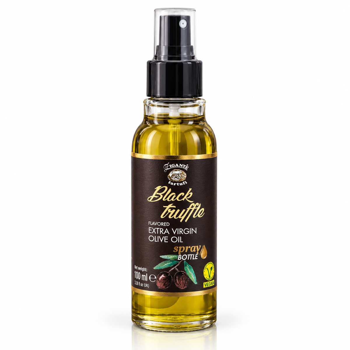 Trüffel-Olivenöl Spray mit schwarzem Trüffel