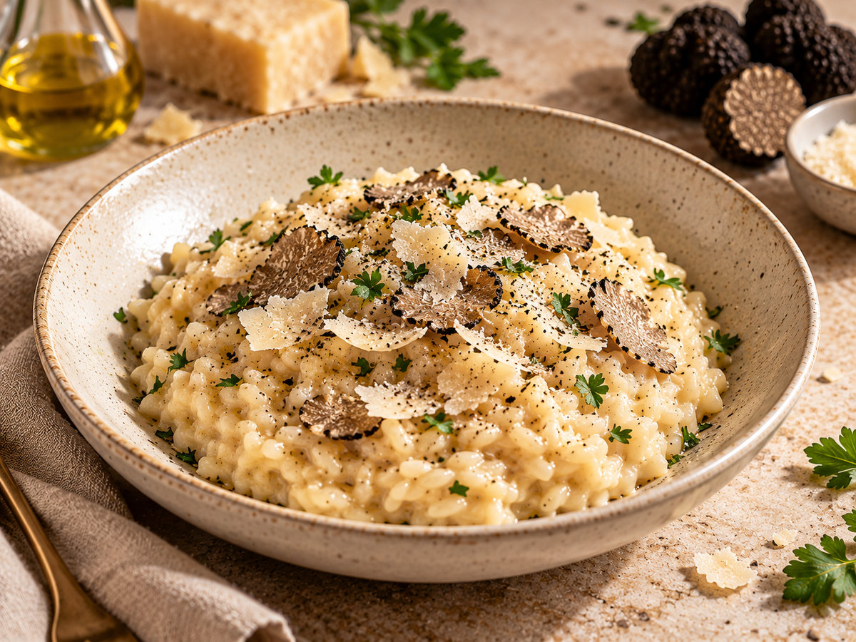 Cremiges Trüffel-Risotto für 4 Personen