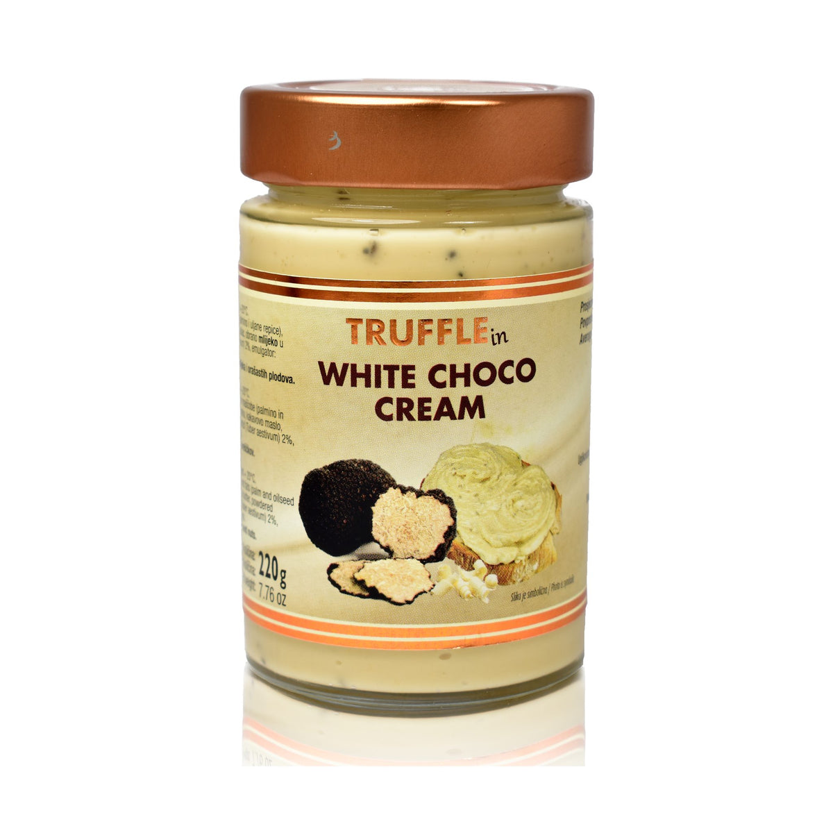 Weiße Schokocreme mit weißem Trüffel